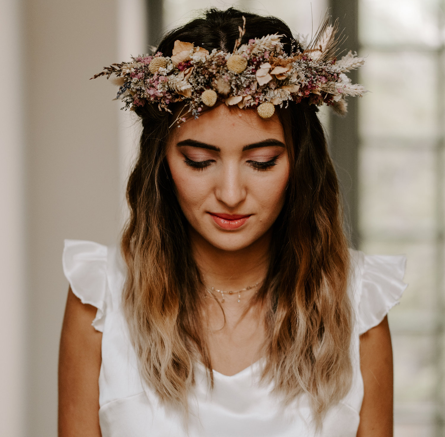 couronne de fleurs mariage